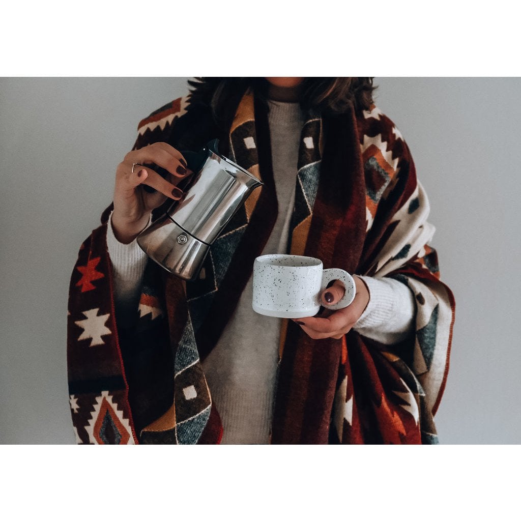 Ecuadorian alpaca mini blanketn | native blanket | Mini Quilotoa Red