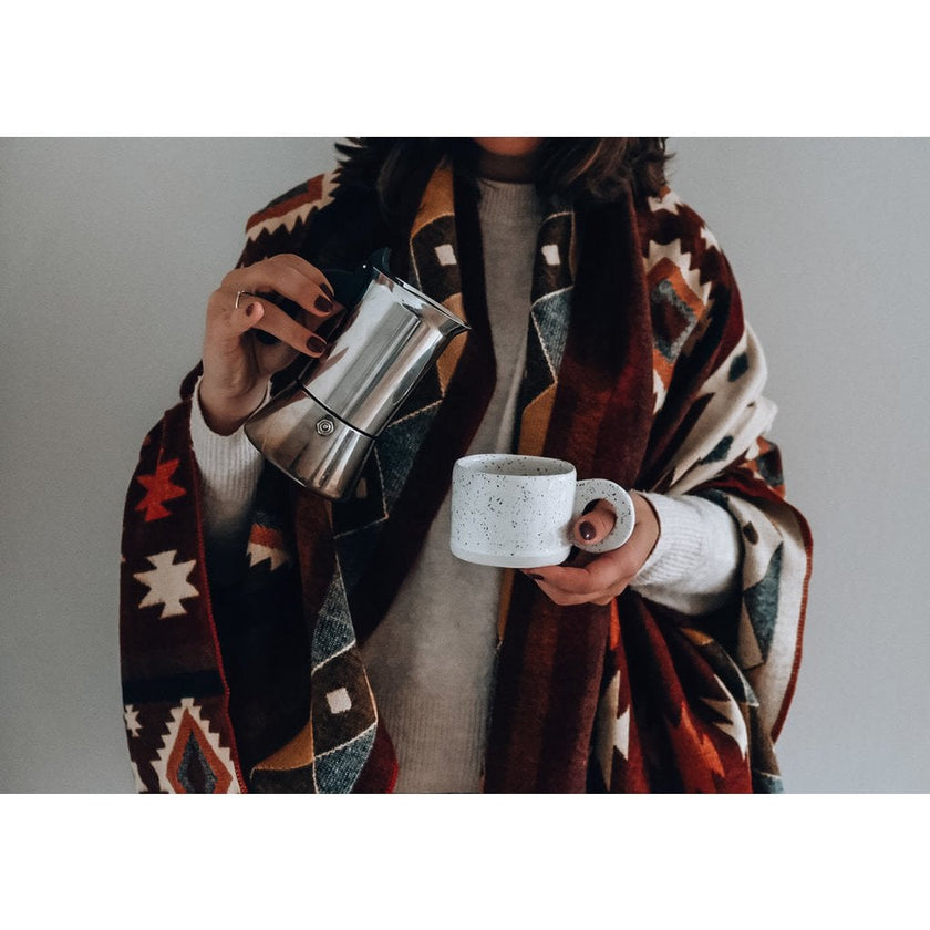 Ecuadorian alpaca mini blanketn | native blanket | Mini Quilotoa Red