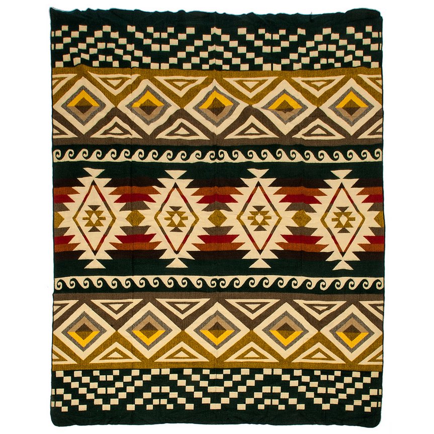 Premium Alpacawollen Deken – Cayambe Dark Green