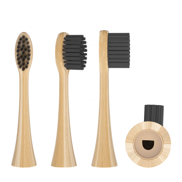 Bamboe Opzetborstels voor Philips Sonicare – Activated Charcoal – Natuurlijk Wittere Tanden