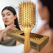 Duurzame Bamboe Massage Haarborstel – Anti-statisch & Scalp Care